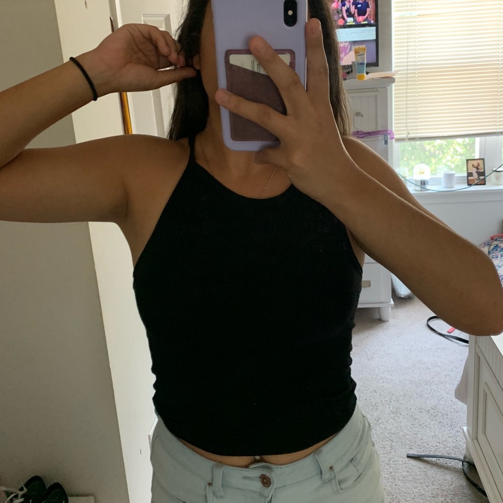 Forever 21 Black Crop Top - Picture 1 of 1